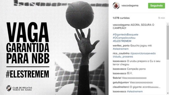 Vasco prepara volta para o NBB, basquete