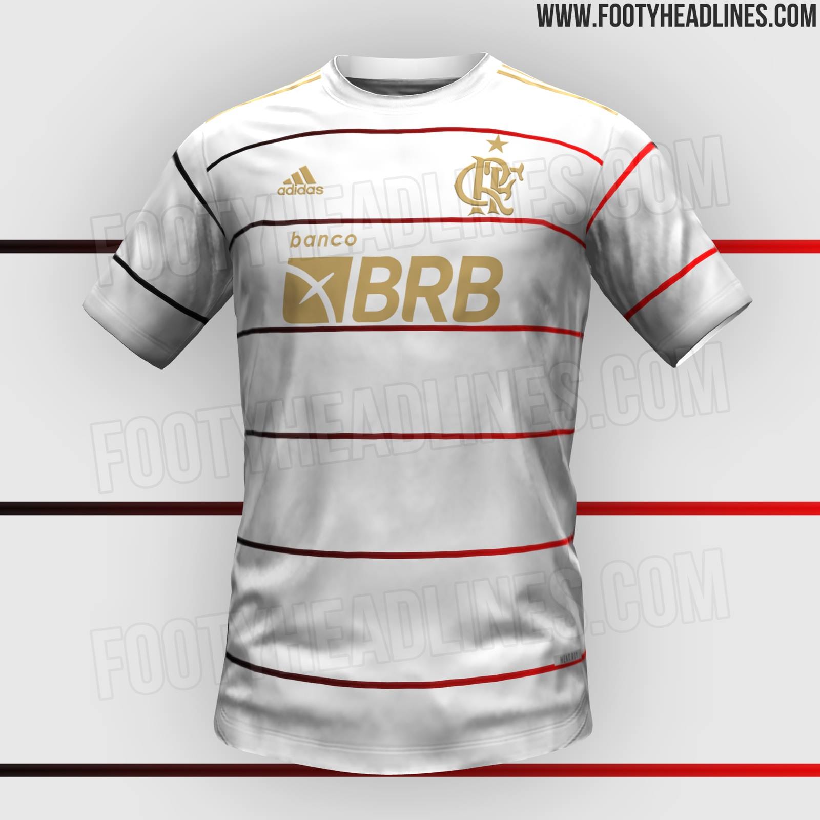 Conjunto do Flamengo Onda Modelo 2023-24 Uniforme de Futebol