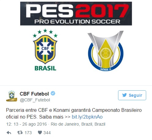 PES 2017 confirma Campeonato Brasileiro