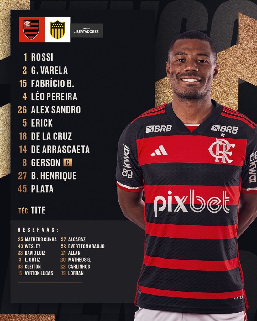 Com De La Cruz de titular e Léo Ortiz no banco, Flamengo está escalado na Libertadores - veja o time