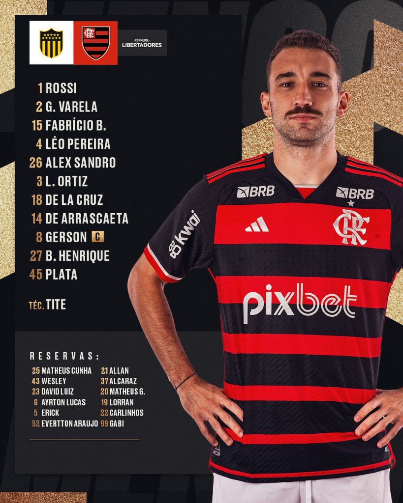 Com Léo Ortiz de titular, Flamengo está escalado para jogo decisivo contra o Peñarol