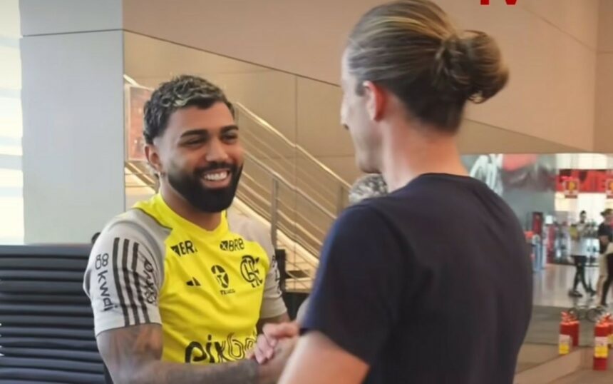 Questionado sobre Gabigol, Filipe Luís garante: "Vou fazer de tudo para recuperar o melhor nível dele"